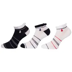 Green Lamb Striped Socks 3-pack, Tummansininen / Valkoinen, One Size