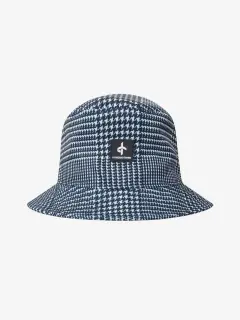 Cross Bucket Hat, Valkoinen / Tummansininen