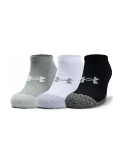 Under Armour Heatgear No Show 3-pack, Harmaa / Musta / Valkoinen, Harmaa / Musta / Valkoinen