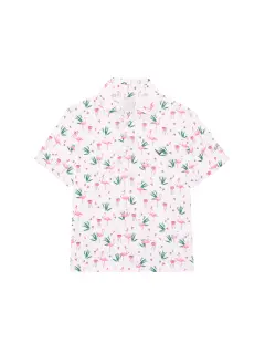 Callaway Boys All Over Flamingo Printed Polo