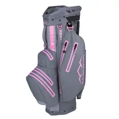 Sun Mountain H2NO Lite Cart Bag, Harmaa / Vaalean punainen