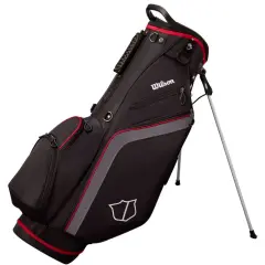 Wilson Lite 3 Stand Bag, Musta / Punainen
