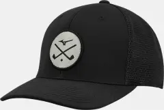 Mizuno Crossed Clubs Mesh Cap, Musta