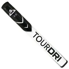 TourDri Flat Putter Grip 2.0, Musta / Valkoinen
