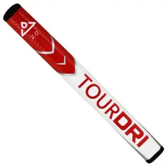 TourDri Flat Putter Grip 2.0, Punainen / Valkoinen
