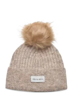 Röhnisch Pom Rib Beanie, Safari, One Size