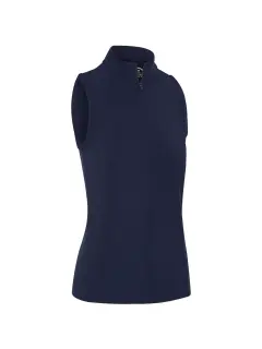 Callaway Rib Play Sleeveless Zip Mock Polo