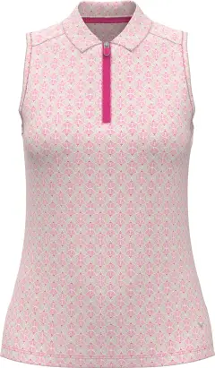 Callaway Sleeveless Deco Geo Mesh Insert Polo