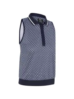 Callaway Scarf Geo Sleeveless Polo