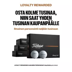 Titleist Loyalty Rewarded - Pro V1 painatuksella 3+1 tusinaa