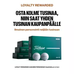 Titleist Loyalty Rewarded - AVX painatuksella 3+1 tusinaa