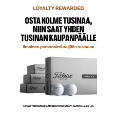 Titleist Loyalty Rewarded - Pro V1X Left Dash painatuksella 3+1 tusinaa