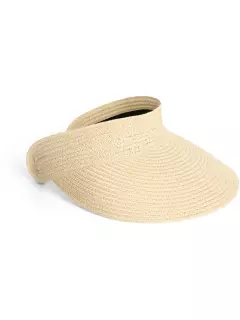Abacus Lds Margaret Straw Visor, Beige, One Size