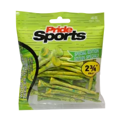 Pride Golf Tee Step-Tees 45 kpl (69mm), Vihreä / Keltainen