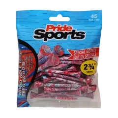 Pride Golf Tee Step-Tees 45 kpl (69mm), Sininen / Oranssi