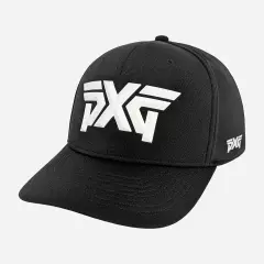 PXG Stretch Snapback Hat, Musta