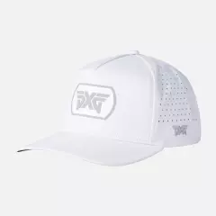 PXG Dog Tag 5-Panel Snapback Cap, Valkoinen / Harmaa