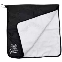 Style On Greens Waterproof Dry Towel, Musta