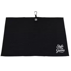 Style On Greens Magnet Microfibre Towel, Musta