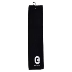 Golf Center Trifold Towel, Musta