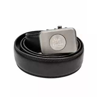 Style On Greens Leather Belt, Musta, One Size