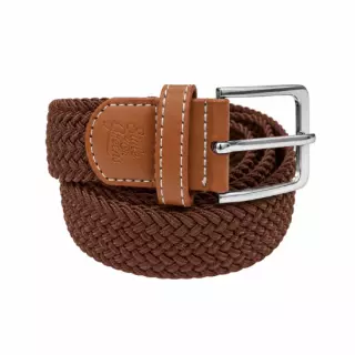 Style On Greens Braided Belt, Ruskea, 107cm