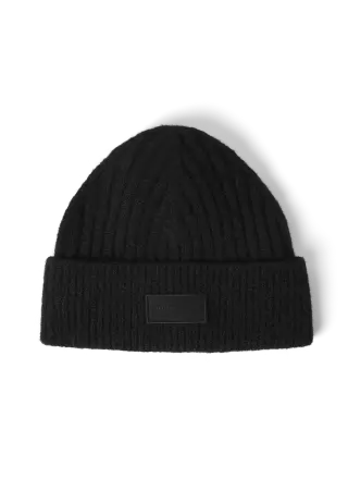 Röhnisch Logo Rib Beanie, Musta, One Size