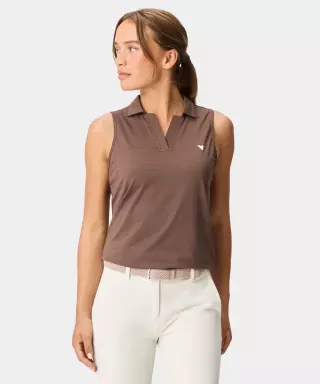 Macade W Paige Mocha Sleeveless Shirt
