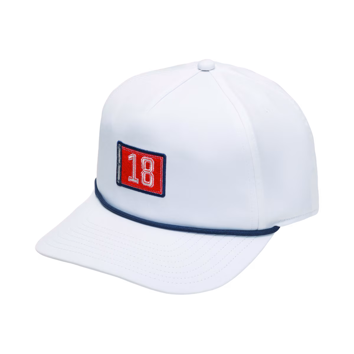 FootJoy 5-Panel 18th Hole Cap, Valkoinen