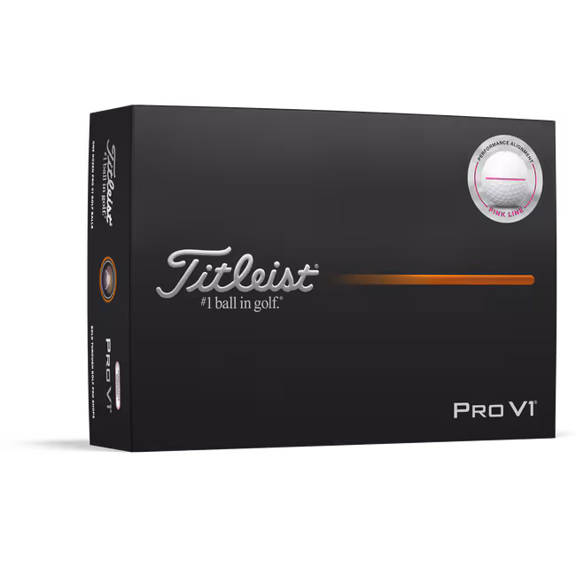 Titleist 25 Pro V1 Performance Align Pink, Valkoinen