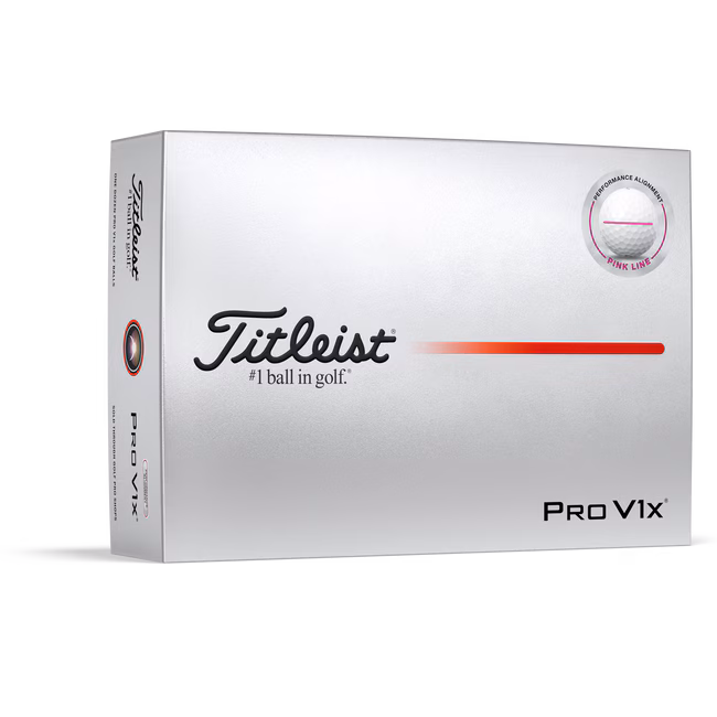 Titleist 25 Pro V1X Performance Align Pink, Valkoinen